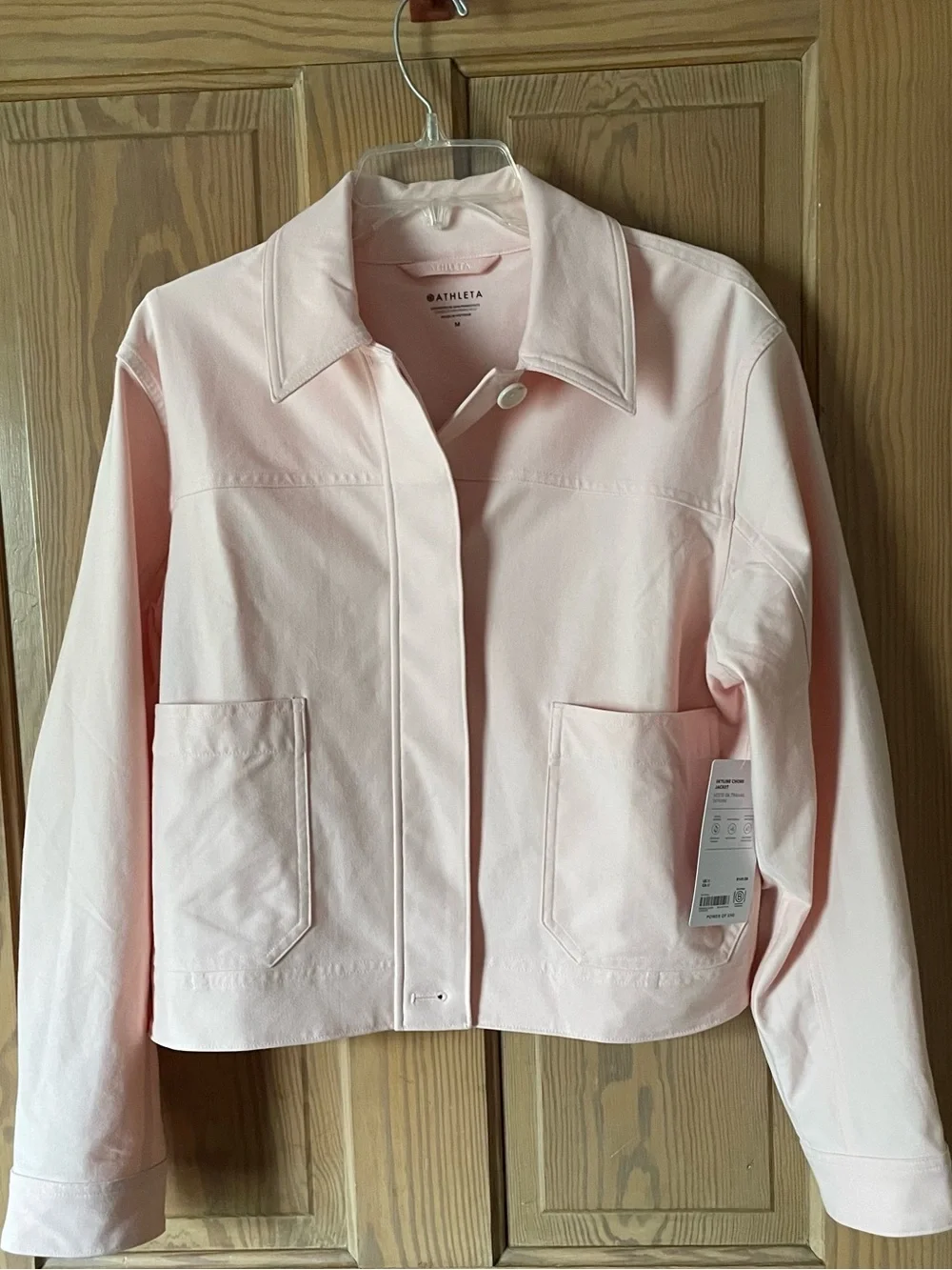Athleta Skyline Chore Jacket, Pink Sand, Medium, NWT - Picture 2 of 7